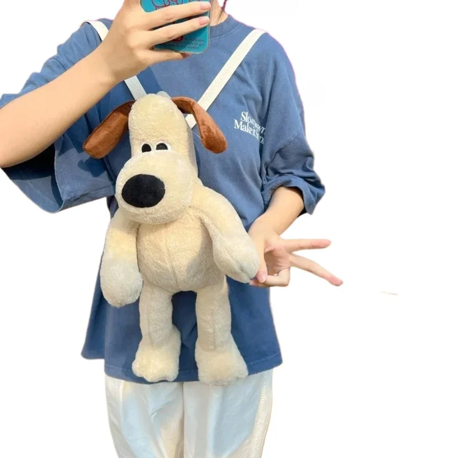 Funny Dog Plush Backpack Cute Anime Puppy Plushie Toy Doll Large Capacity Cosmetic Snack Storage Shoulder Bag Birthday Gifts