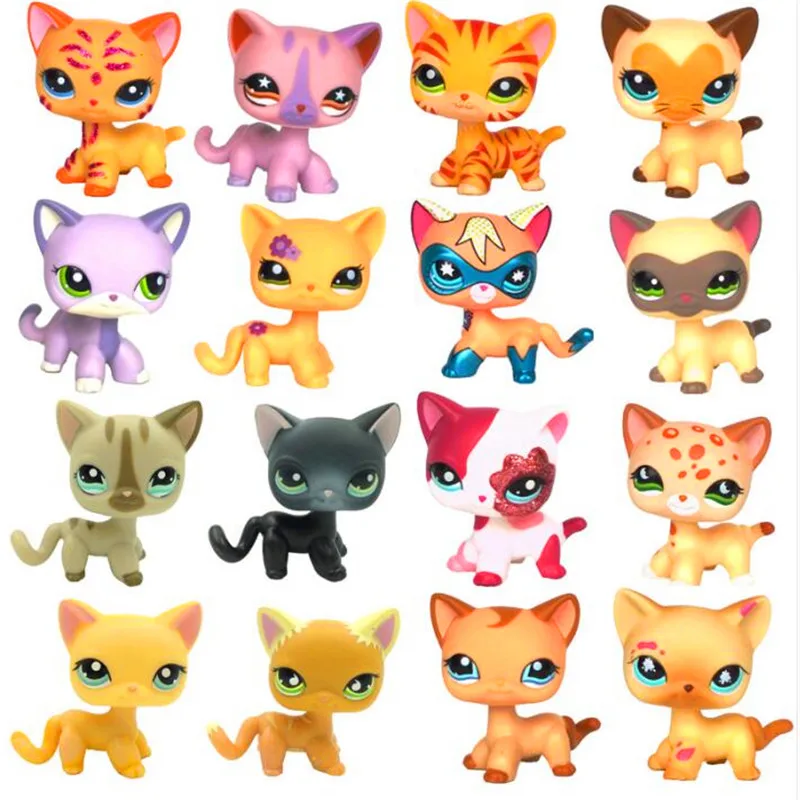 Pet Shop Lps Toys Cat Standing Rare Littlest Dog Collie Cocker Spaniel Great Dane Dachshund Original Short Hair Kitten Xmas Gift