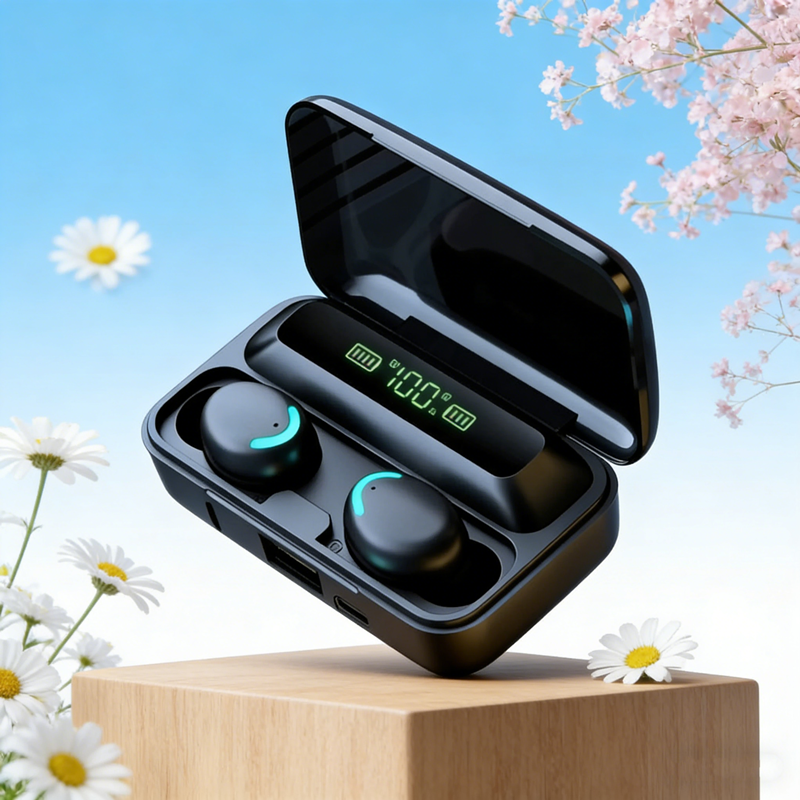 New Bluetooth Headphones 9D Stereo High Bass Sport Earphones Handfree Touch Control Tws Wireless Earbuds Waterproof Headset